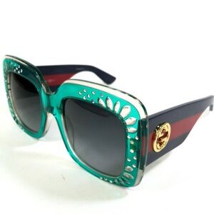 Crystal Green Gucci Sunglasses